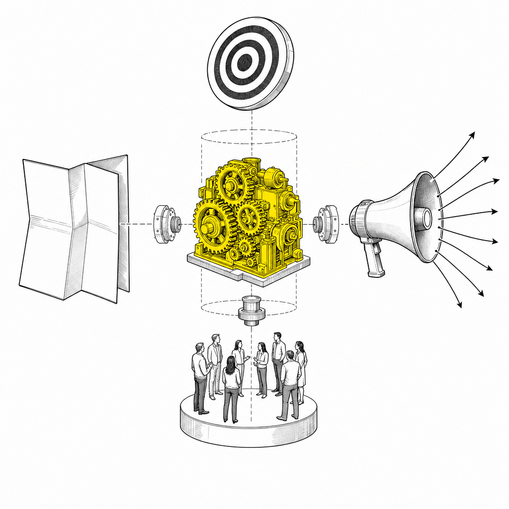 The components of an Unstoppable Go-To-Market machine, assembled into one engine